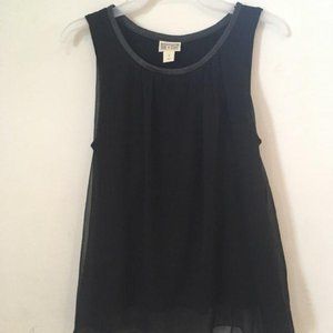 Silky Black Tank Top